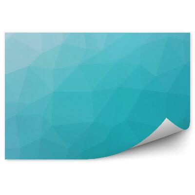 Papier peint Polygones dégradés turquoise