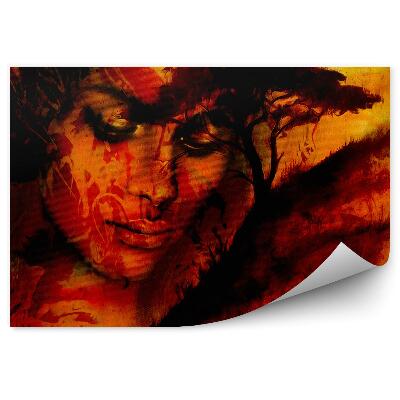 Papier peint Déesse femme arbre abstrait