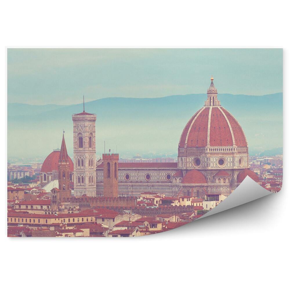 Papier peint Cathédrale Santa Maria Del Fiore Florence Montagnes