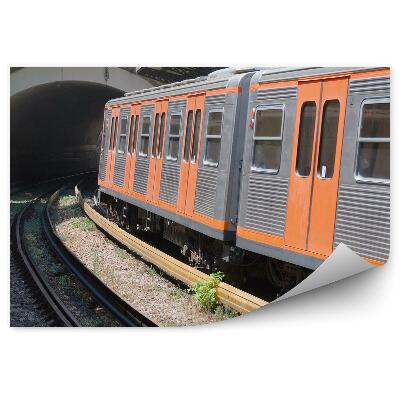 Papier peint Athènes train station de métro voies pont