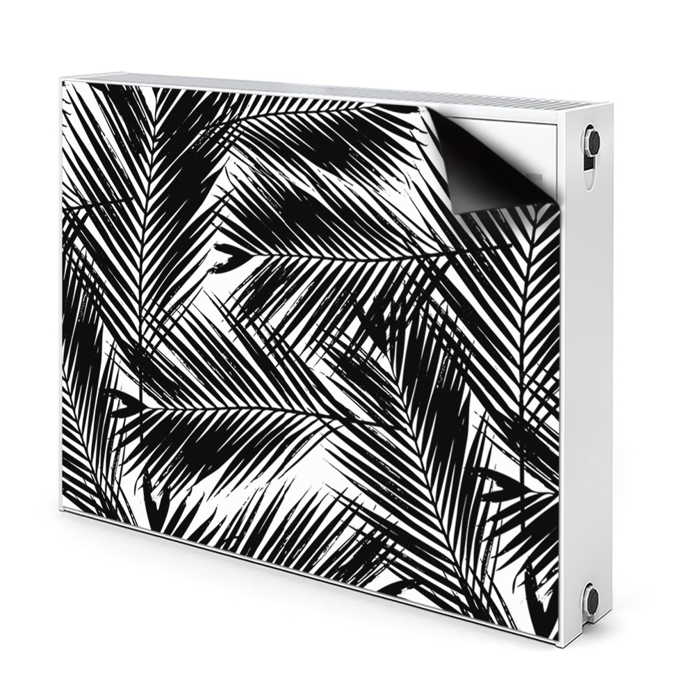 Décoration radiateur Feuilles de palmier noir
