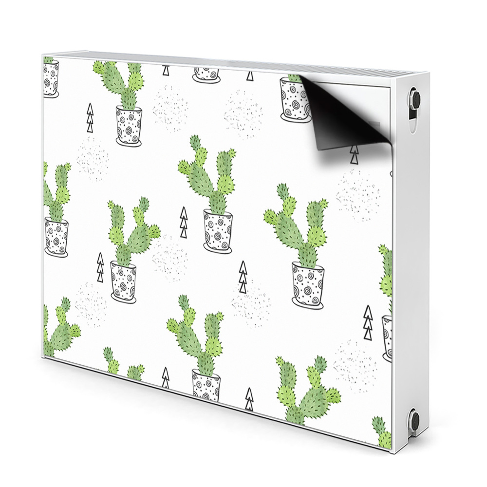 Cache radiateur déco Cactus verts