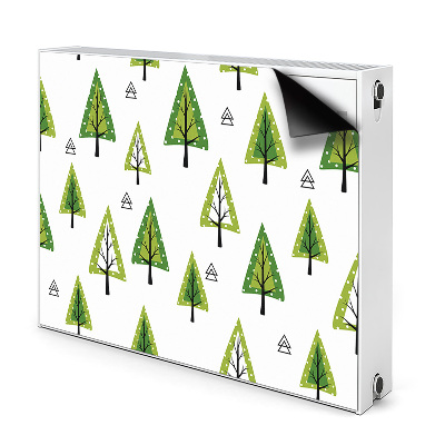 Déco cache radiateur Arbres triangulaires
