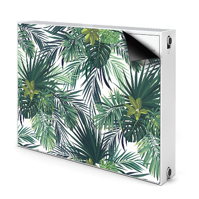 Déco cache radiateur Feuilles tropicales