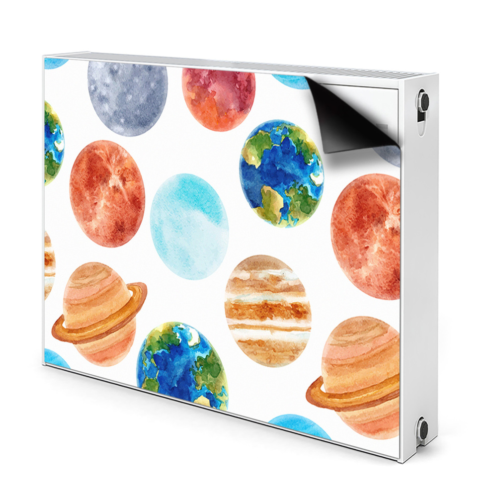Cache radiateur aimanté Planètes colorées