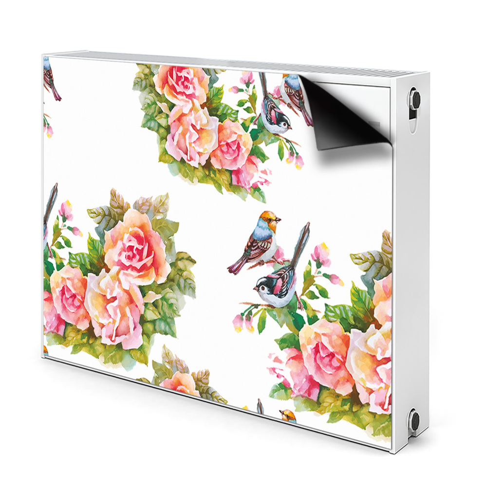 Cache radiateur déco Oiseaux sur une branche