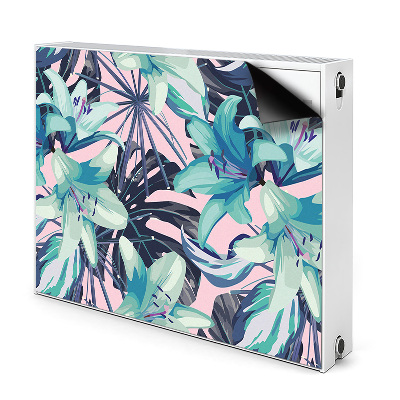 Cache radiateur aimanté Lys peints