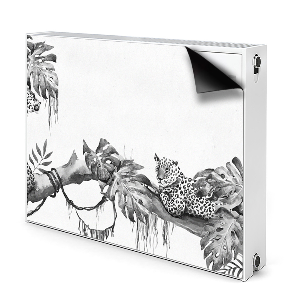 Déco cache radiateur Guépards sur une branche