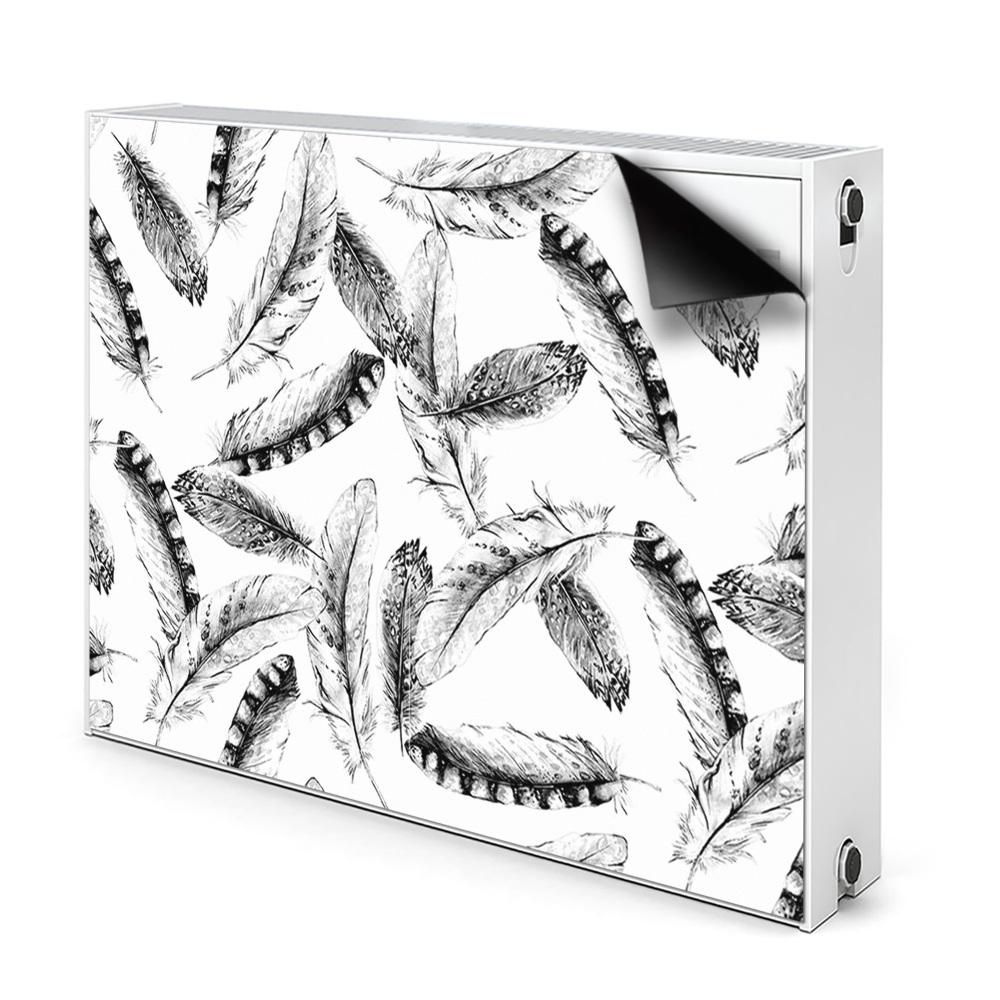 Déco cache radiateur Plumes