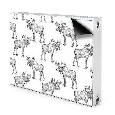 Cache radiateur aimanté Elans sur fond vert