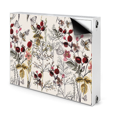 Déco cache radiateur Fleurs des champs