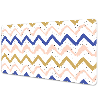Protège bureau Zigzags géométriques peints