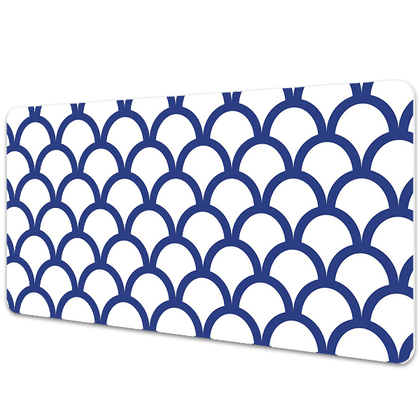 Sous main de bureau Motif géométrique en écailles de poisson