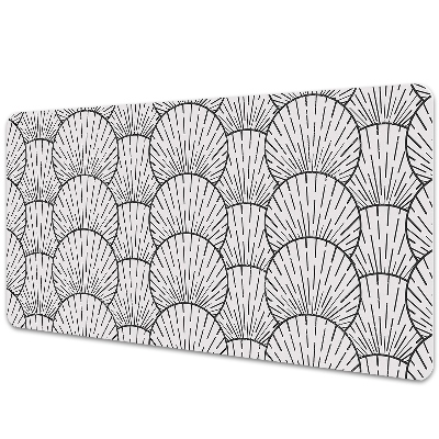 Tapis de bureau Coquillages noirs et blancs