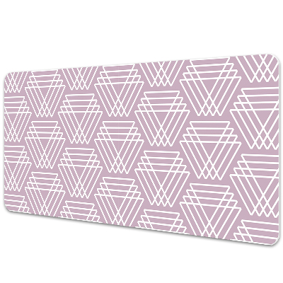 Tapis de bureau Triangles géométriques roses