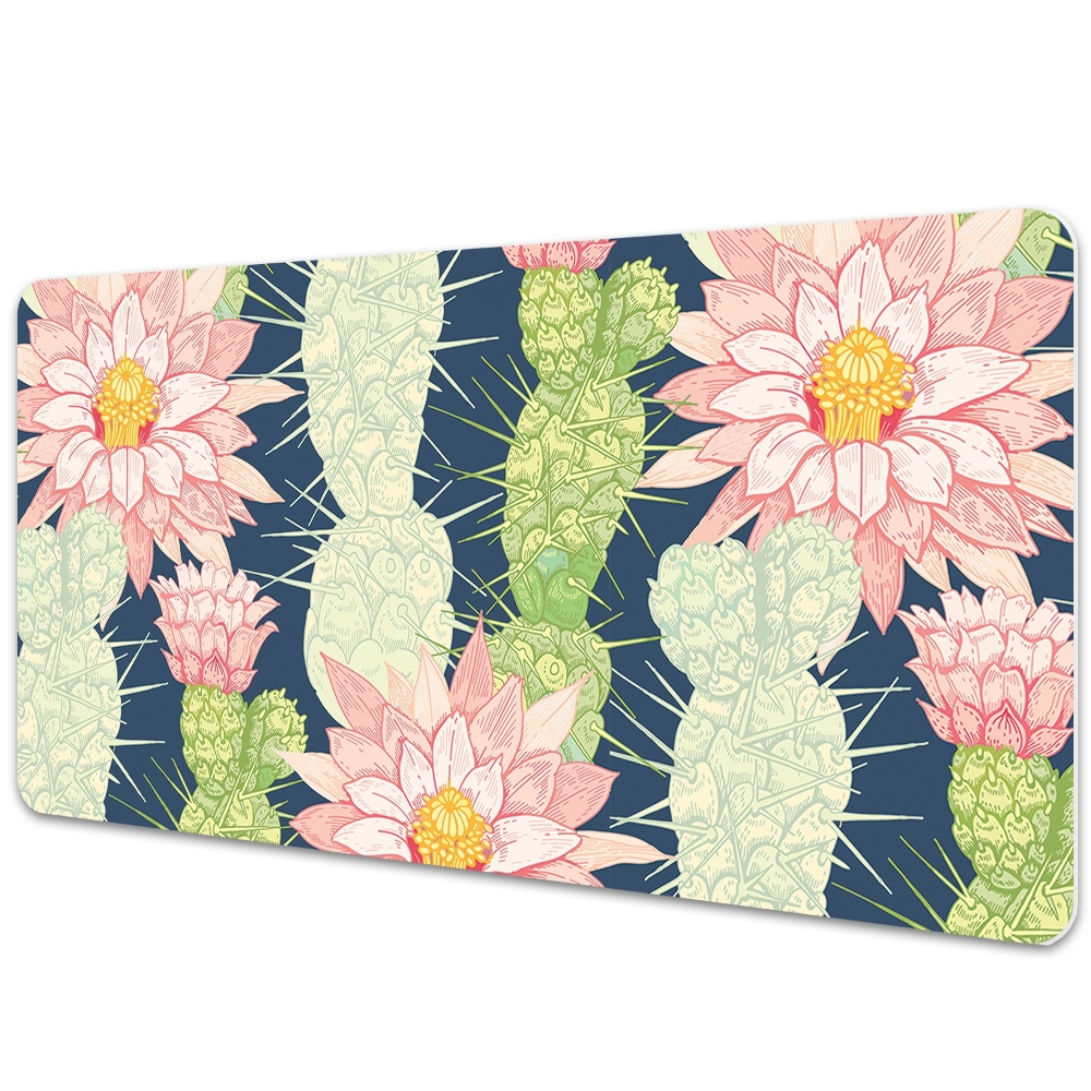 Sous-main bureau Cactus fleuri