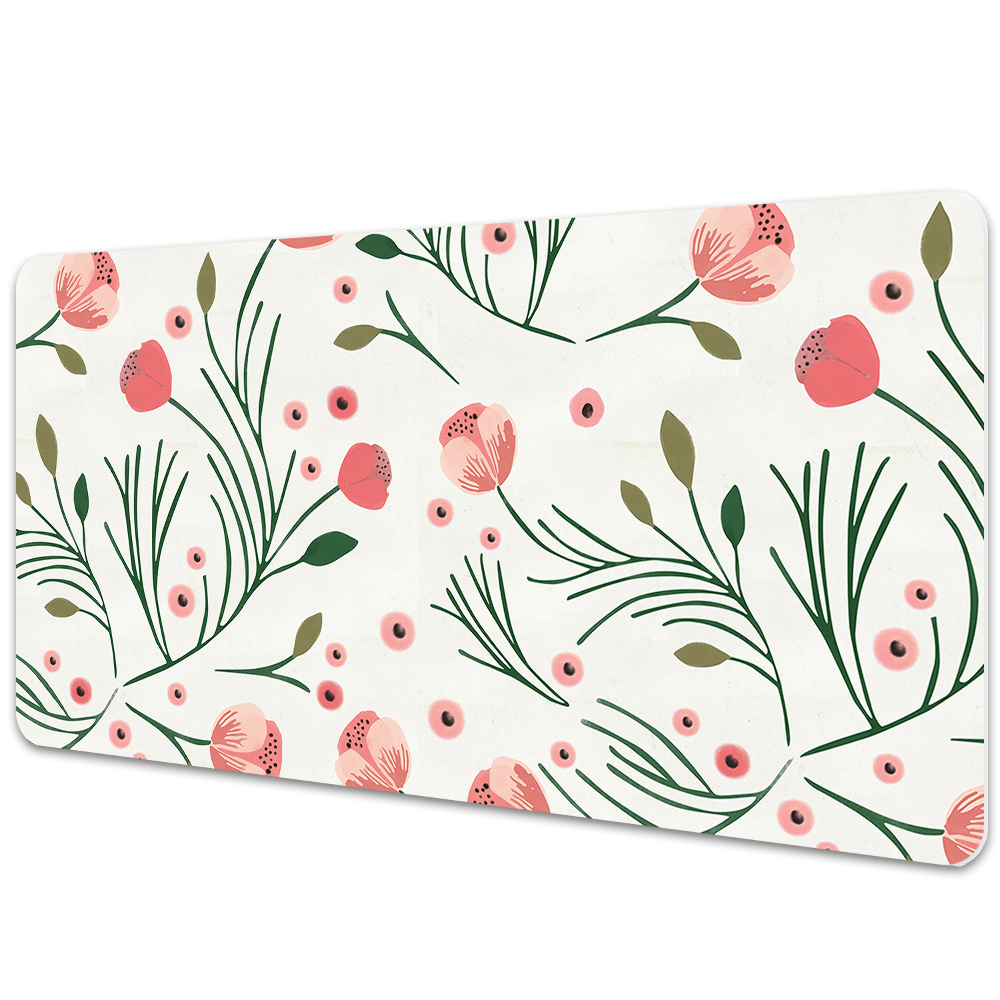 Sous-main bureau Coquelicots en style vintage