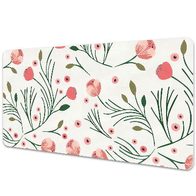 Sous-main bureau Coquelicots en style vintage