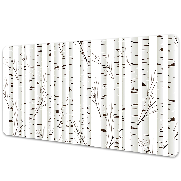 Sous-main bureau Forêt de bouleaux