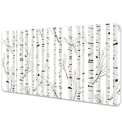 Sous-main bureau Forêt de bouleaux