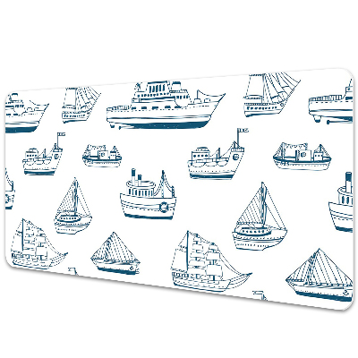 Protège bureau Navires bleus