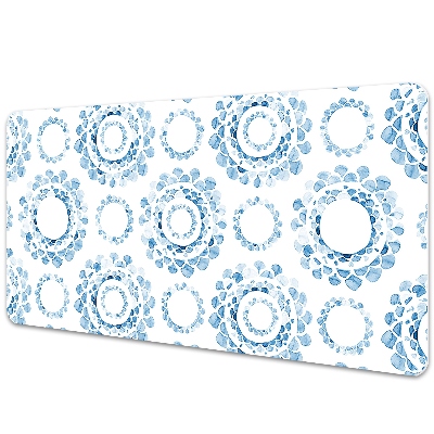 Protège bureau Cercles géométriques bleus