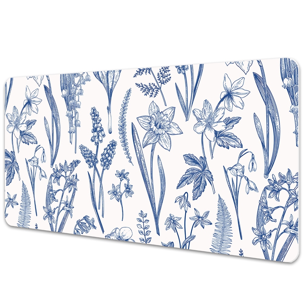 Tapis de bureau Fleurs bleues