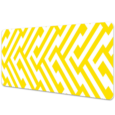 Tapis de bureau Bande géométrique jaune