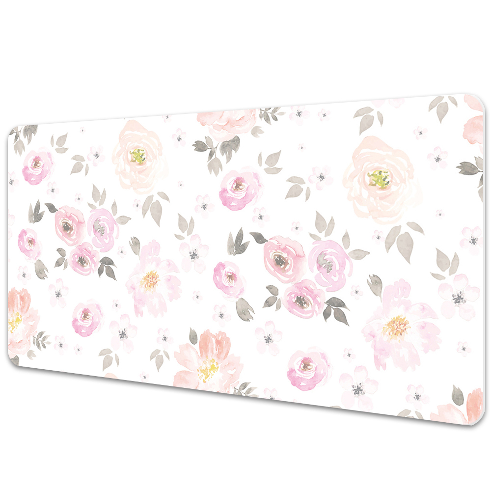 Sous-main bureau Fleurs peintes
