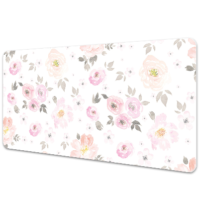 Sous-main bureau Fleurs peintes