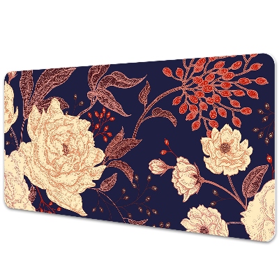 Sous main de bureau Composition de roses et de sorbiers