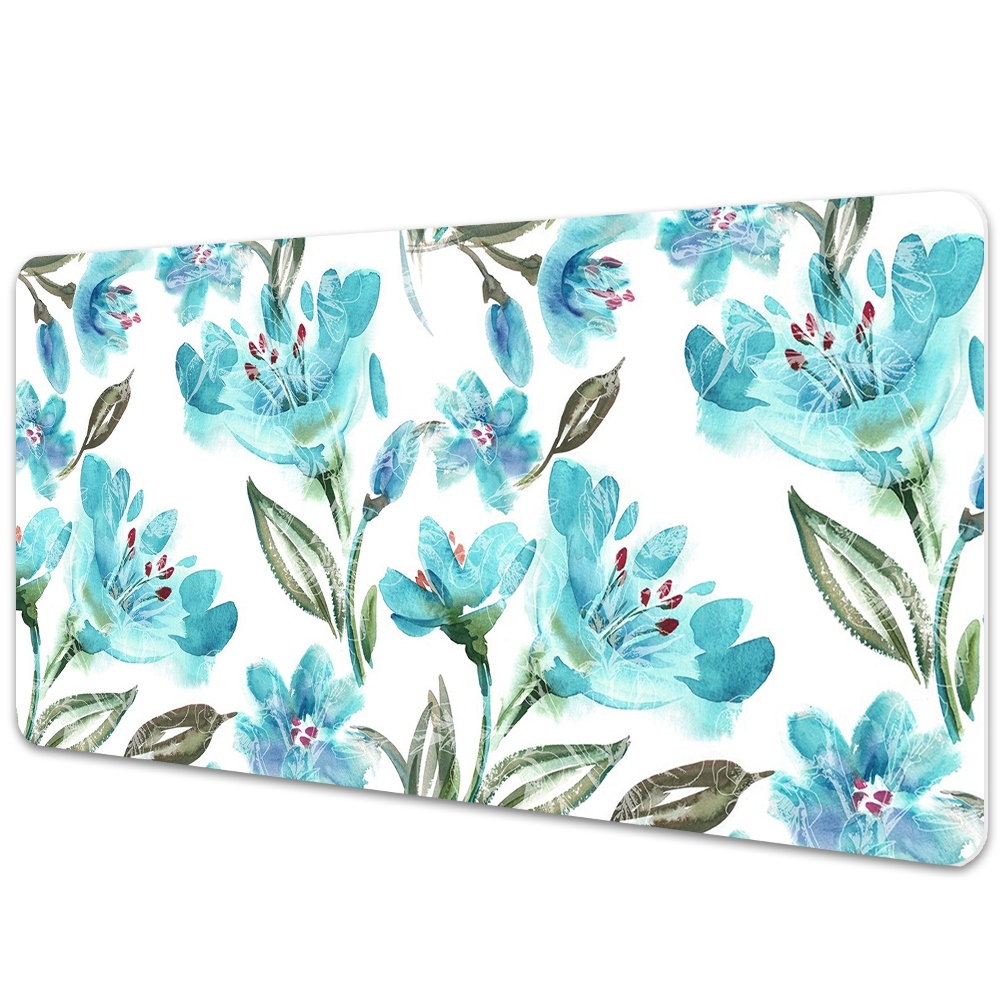 Tapis de bureau Fleurs bleues