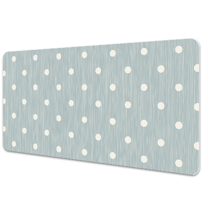 Sous main de bureau Points blancs sur fond bleu