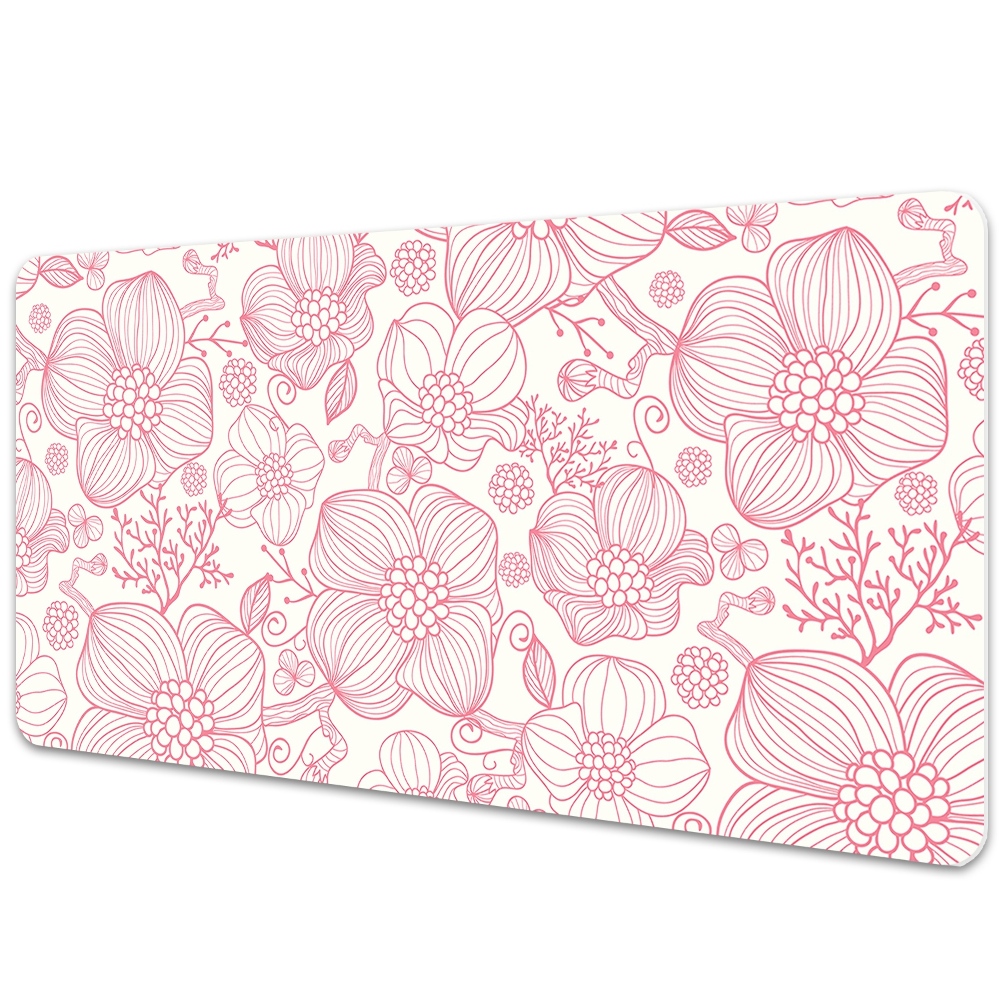 Sous-main bureau Contours de fleurs