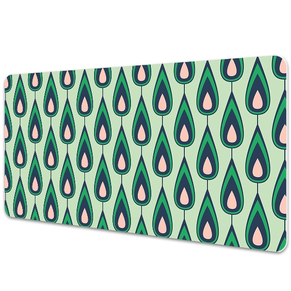 Sous main de bureau Gouttes d'eau vintage vertes