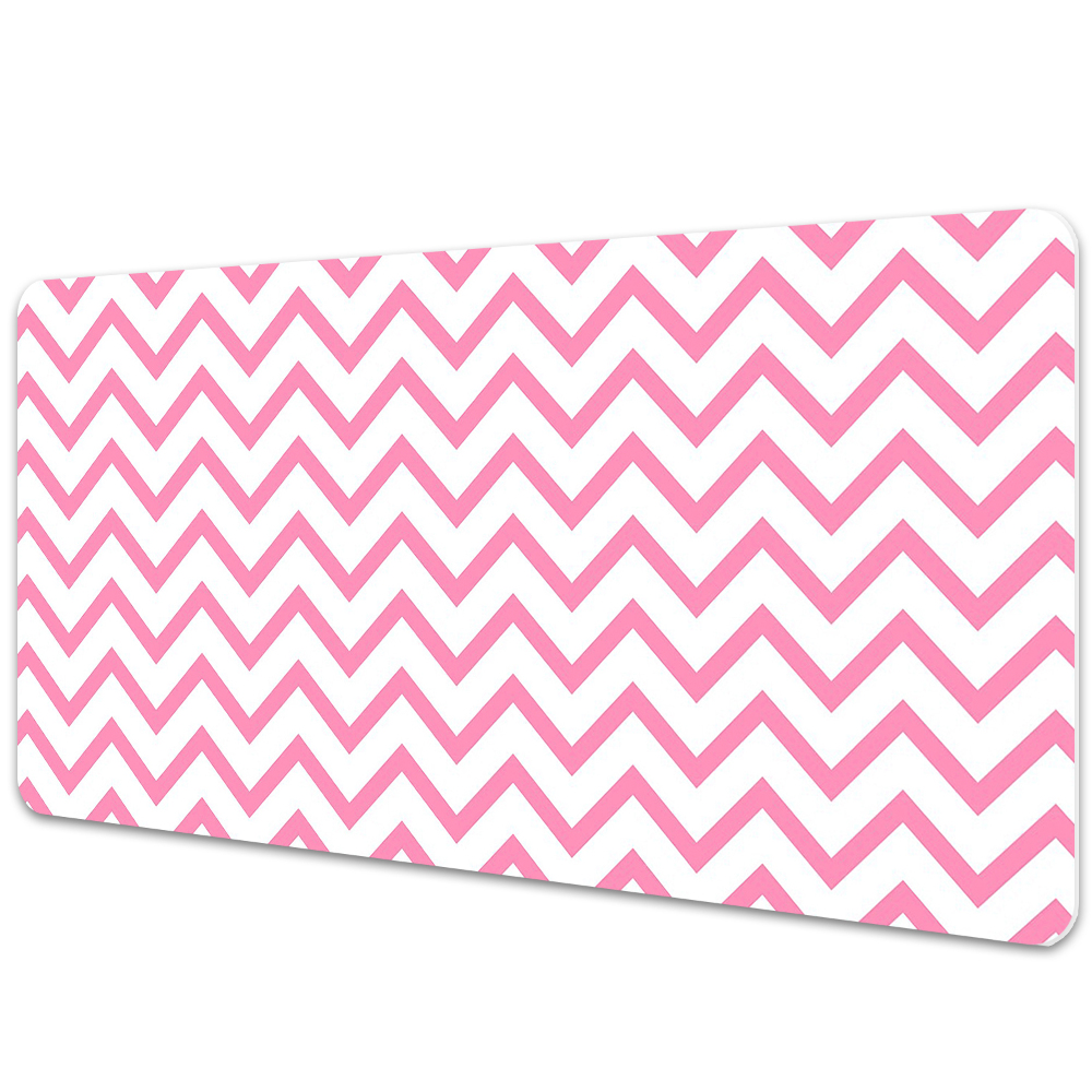 Sous main de bureau Zigzags géométriques roses