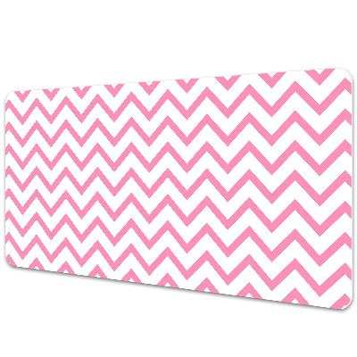 Sous main de bureau Zigzags géométriques roses