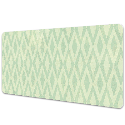 Protège bureau Losanges vintage verts