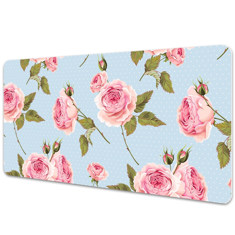 Sous-main bureau Fleur de rose