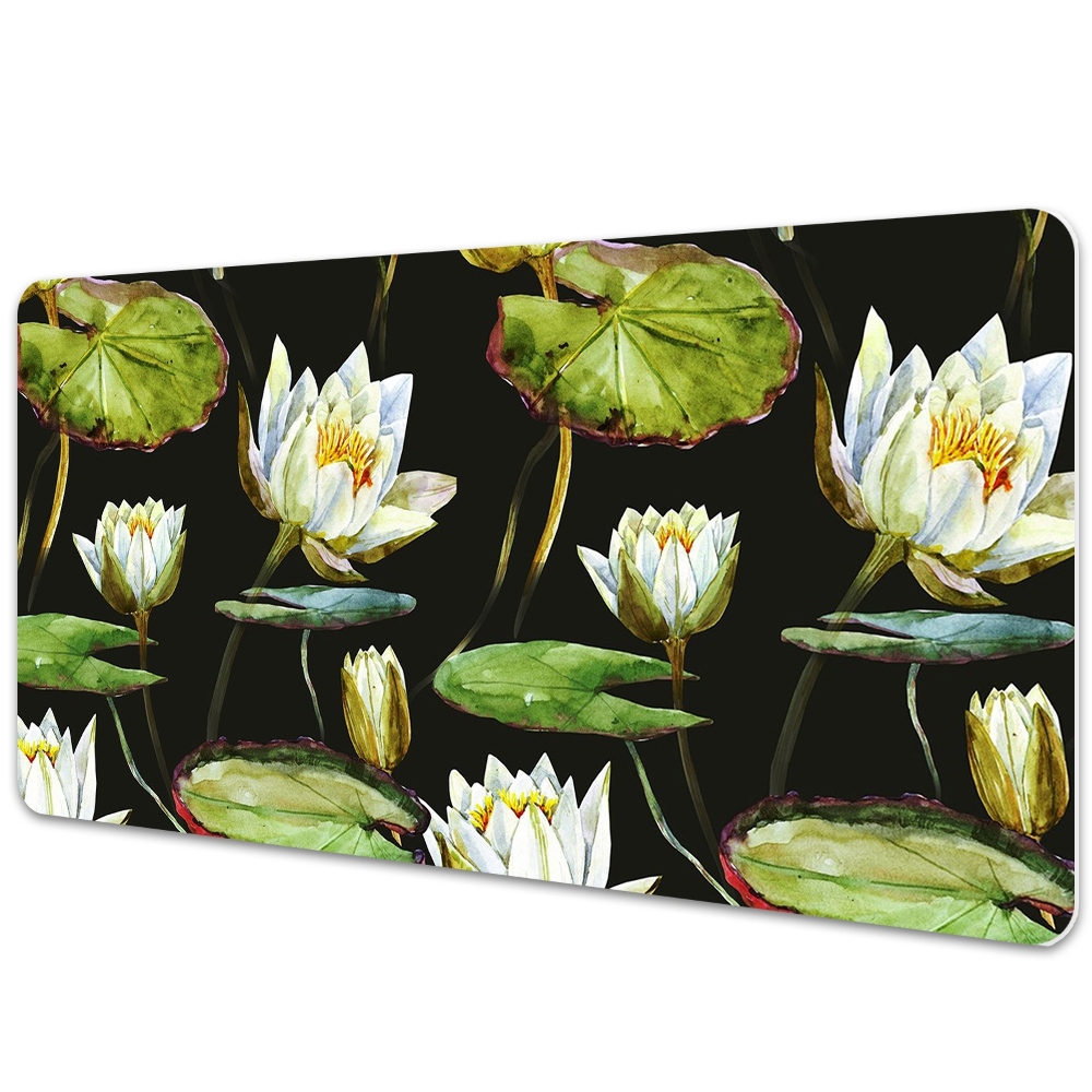 Sous-main bureau Fleurs de lotus