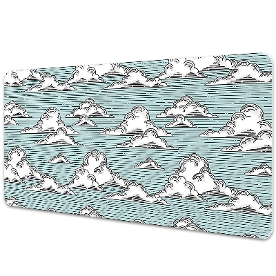 Protège bureau Dessin de nuages en style vintage