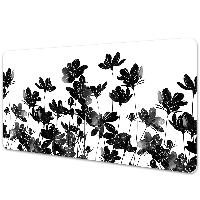 Tapis de bureau Fleurs noires