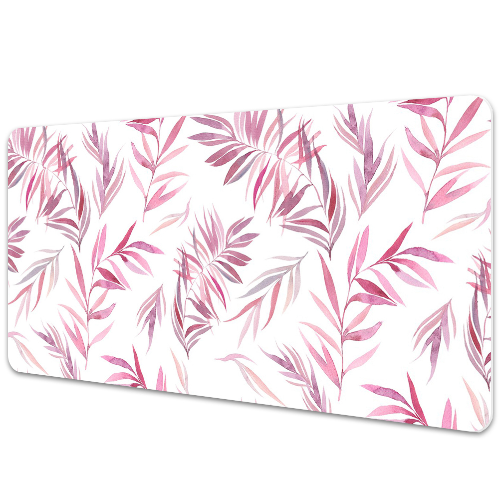 Sous-main bureau Feuilles roses