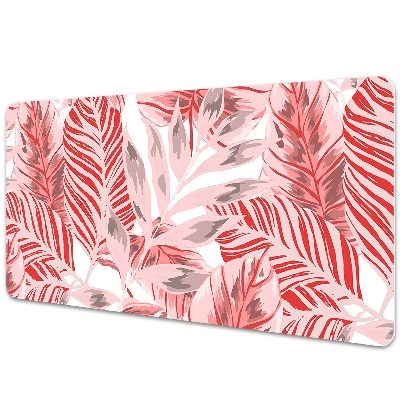Protège bureau Feuilles roses exotiques
