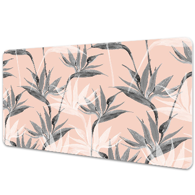 Tapis de bureau Fleurs noires et blanches