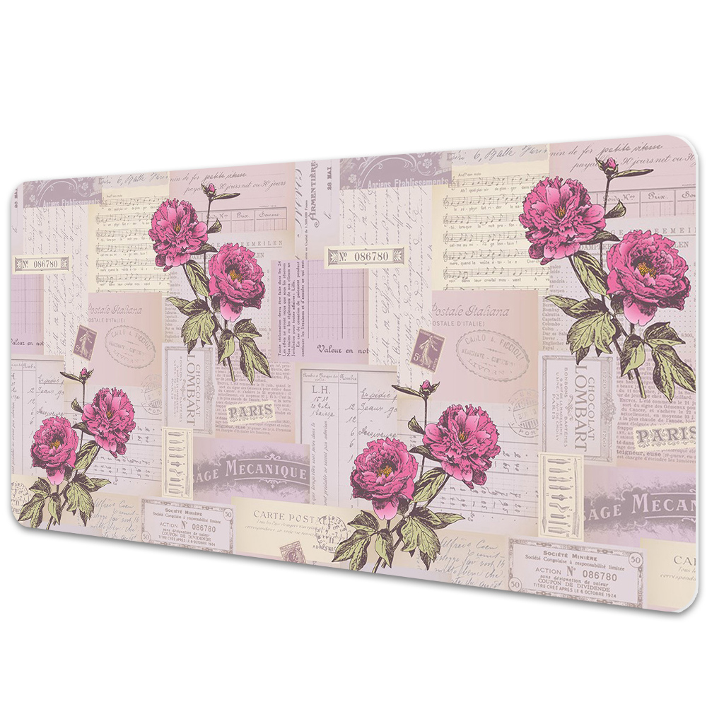 Protège bureau Motif vintage rose