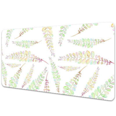 Tapis de bureau Feuilles peintes à l'aquarelle