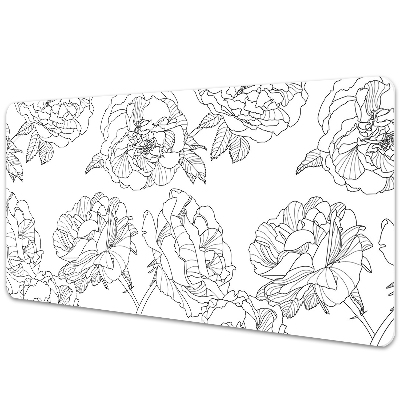 Tapis de bureau Dessin de roses