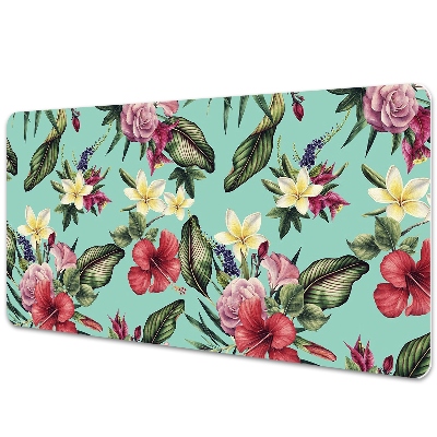 Sous main de bureau Motif de fleurs tropicales