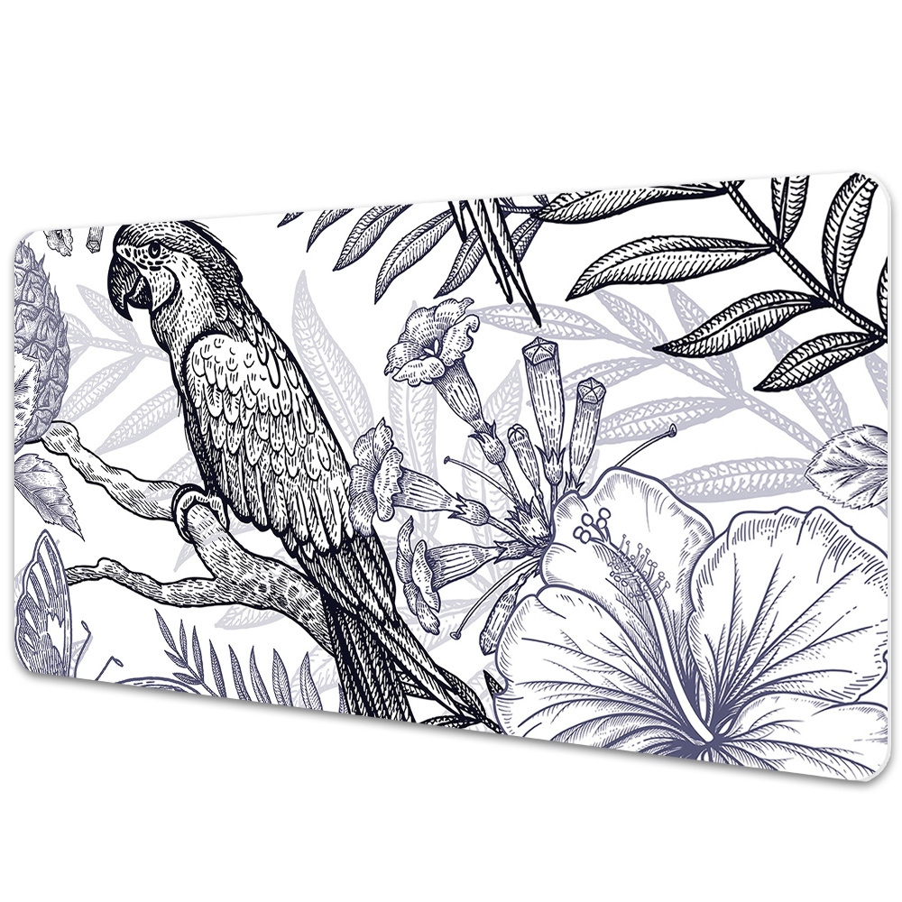 Sous main de bureau Perroquet artistique